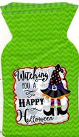 20 Pieces, Cello Treat Bags with Ties, Halloween, "Witching You A Happy Halloween", Clear 5" x 9"