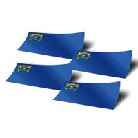 Desert Cactus Nevada NV 4 Pack of 4 Inch Wide State Flag Stickers Decal for Window Laptop Computer Vinyl Car Bumper Scrapbook 4
