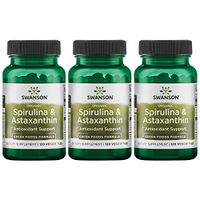 Swanson Organic Spirulina & Astaxanthin 120 Veg Tabs 3 Pack