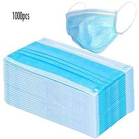 Blue Disposable Face Masks 3 Layer Breathable Dust Filter Surgical Masks Mouth Cover Masks with Elastic Ear Loop for Medical Dental Clinic, Paint,Sealed Packaglng (100 pcs)