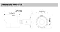 Dahua IPC-HFW1531S 5MP WDR IR Mini Bullet Network Camera, Smart H.265+ 3.6mm Lens IP67 98' IR PoE Basic IVS (OEM No Logo Local Support)