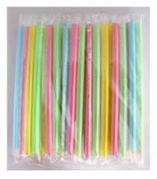 35 ct. Large Extra Wide Straws for Thick Milkshake, Smoothie etc - approx. 9" x 0.5" [ Individually Wrapped ]