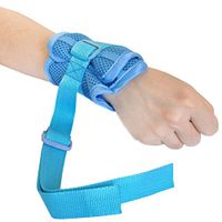 MQYH@ Inner-Arm Restraint Band Binding Strap Strap Rope Breathable Mesh Prevent The Damaging The Adjustable Patients Medical Restraint Band,Blue 1 Pair Pack