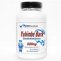 Yohimbe Bark Standardized Extract 500mg // 200 Capsules // Pure // by PureControl Supplements