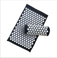 Costrov Lotus acupucture mat, Lotus Acupoint Acupressure Mat and Pillow Set, Acupuncture Massage Mats, for Back and Neck Pain Sciatic Pain, Insomnia, Yoga Exercise mat,Black