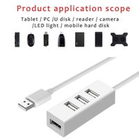 Halffle USB 2.0 with 4-Port Mobile Hard Disk High-Speed Hub Mini Socket,Portable Data for iMac Pro,Hub Notebook PC, Laptop