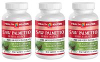 Hair Loss Supplement - Saw Palmetto Berry Extract - Male Prostate Health - 3 Bottle 180 Softgels