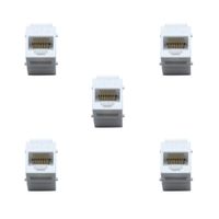 Dasunny 5Pcs Cat6 Keystone RJ45 Couplers Keystone, Female to Female, White