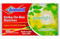 Diamond Strike on Box Greenlight Matches, 300 Count
