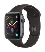 Apple Watch Series 4 44mm GPS Only, Space Gray Aluminum - Black Sport Band (Renewed)
