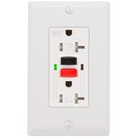 GFCI Outlet 20 Amp, UL Listed, Tamper-Resistant, Weather Resistant Receptacle Indoor or Outdoor Use, LED Indicator with Decor Wall Plates and Screws (White)