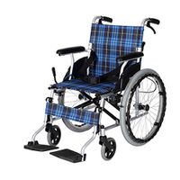 FLYSXP Aluminum Alloy Manual Wheelchair Ultra Light Folding Home Elderly Disabled Trolley Wheelchair