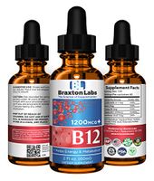 Braxton Labs B-12 1200 MCG+ 2 FL oz Helps Increase Energy and Speeds Up Metabolism, Gluten Free, Vegan Friendly Made in The USA