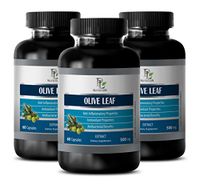 Energy Booster Pills - Olive Leaf Extract 500MG - Dietary Supplement - Brain and Memory Supplements - 3 Bottles (180 Capsules)