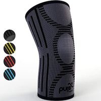 Pure Support Knee Brace Compression Sleeve Support | Patella Stabilizer for Meniscus Tear | Arthritis Pain for Running | Crossfit | Sports | Women | Men