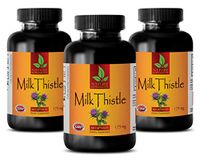 Liver and Kidney Vitamin - Milk Thistle Complex 175MG - Dietary Supplement - Milk Thistle Capsules - 3 Bottles (180 Capsules)