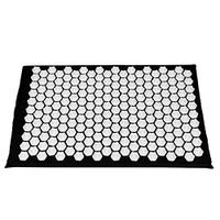 Yoga Mat Lotus Acupuncture Massage Pad,Needle Prick Acupoint, for Chronic Back and Neck Pain Relief Full Body Massager,Black