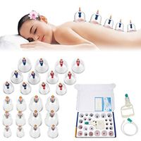 Massage Vacuum Cup Suction 24 Cup Spa Cupping Massage China Traditional for Body Neck Muscles for Relief Pain Toning Beauty Care