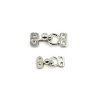 Button Metal Buckle Fur Mink Overcoat Connection Buckle Hook and Eye Pack of 10
