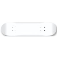 Moose Blank 8" Skateboard Deck (Dipped White)