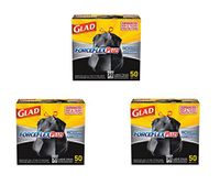 Glad ForceFlexPlus Drawstring Large Trash Bags - 30 Gallon - 50 Count (3 Pack(50 Count))