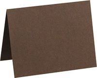 A1 Folded Card (3 1/2 x 4 7/8) - Chocolate Brown (50 Qty.)