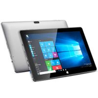 10" 2 in 1 Notebook Tablet with 128GB Storage, Intel Atom Z8350 Processor, 6GB RAM, Windows 10, Includes Keyboard White