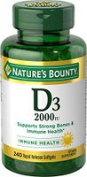 Nature's Bounty Vitamin D3 2000 IU, 240 Softgels