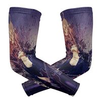 LEVEIS Music Arm Sleeves UV Protection for Men Women Sunblock Protective Gloves Running Golf Cycling Driving Long Arm Cover 1 Pair