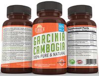 Garcinia Cambogia 100% Pure Extra Strength Extract with 60% HCA, 180 Capsules, All Natural Appetite Suppressant, Fat Burner, Carb Blocker, Weight Loss Diet Supplement That Works for Women and Men