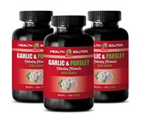 Blood Pressure Vitamins for Women - Garlic & Parsley 600MG - ODORLESS Formula - Parsley and Garlic Capsules - 3 Bottles 300 Softgels