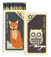 HomArt Matches - Stamp, Fox & Owl (Set of 3)