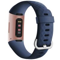 Goosehill Band Compatible for Fitbit Charge 3, Silicon Wristbands for Charge 3 SE Advanced Fitness Tracker, Adjustable Replacement Sport Strap for Women Men Navy