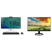 Acer Aspire C24-865-UA91 AIO Desktop, 23.8 inches Full HD, 8th Gen Intel Core i5-8250U, 8GB DDR4, 1TB HDD, Wireless Keyboard and Mouse, Silver & R240HY bidx 23.8-Inch (1920 x 1080) Widescreen Monitor