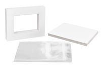 Golden State Art, Pack of 10 White 8x10 Picture Mats Mattes with White Core Bevel Cut for 5x7 Photo + Backing +Bags