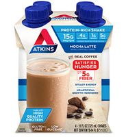 Atkins Gluten Free Protein-Rich Shake, Mocha Latte, Keto Friendly, 4 Count