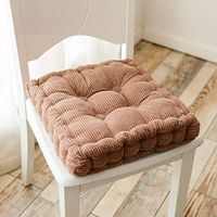 Peacewish Thicker Square Seat Cushion for Home Office Kitchen Indoor Solid Color Chair Pads (Coffee, M)