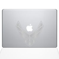 The Decal Guru Air Force MacBook Decal Vinyl Sticker - 13" MacBook Pro (2016 & Newer) - Silver (1333-MAC-13X-S)