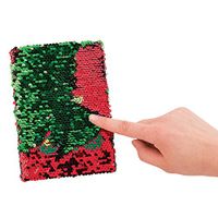 Fun Express - Christmas Tree Reversible Sequins Notebook - Christmas Item for Boys and Girls of All Ages - Great for The Festivities