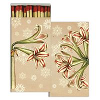 Amaryllis Snowflake Match Boxes with Wooden Matches (Set of 10)