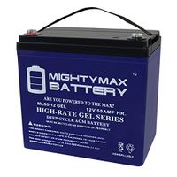 Mighty Max Battery 12V 55AH Gel Battery for Redman 107SRX Wheelchair Brand Product
