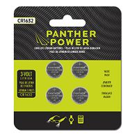 PANTHER POWER 4 Pack of CR1632 3V Batteries - 3 Volt Lithium Coin Cell Replaceable (BAT-278299)
