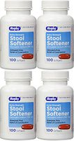 Docusate Sodium Extra Strenght 250 mg 400 Softgels for Gentle, Reliable Relief from Occasional Constipation 100 Softgels per Bottle Pack of 4 Bottles