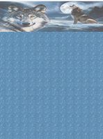 Wolf Howling At The Moon Stationery Printer Paper 26 Sheets