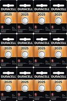 12-Pack Duracell 2025 Batteries 3.0 Volt Lithium Coin Button