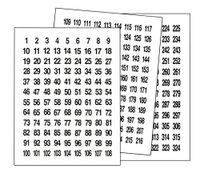 #1- #324 White Round Stickers Numbered SEQUENTIAL~3/4" Circle Labels Consecutive. Made in USA.