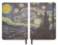 Van Gogh Art - PU (Vegan) Leather A5 Notebook - Lined Pages - Starry Night