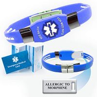 "Allergic to Peanuts" Elite Medical Alert ID Bracelet for Men and Women