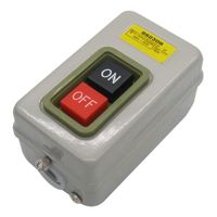 mxuteuk BS230B Push Button Switch On/Off Start Stop Self Lock Mechanical Equipment Control Station 10A AC 220V /380V，1 Year Warranty