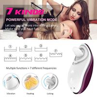 Rechargeable Heating Sucking Víbratör for Woman Nipple Sucker Clítoris Stimulator Tongue Lick Breast Enlarge Toys Tshirt